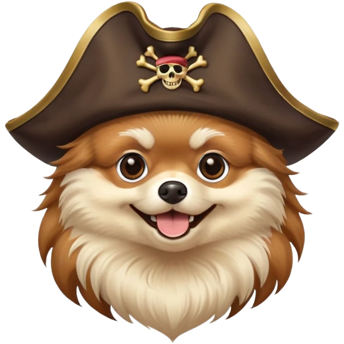 The Pomeranian pirate emoji