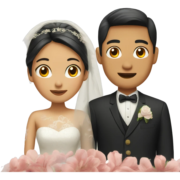 asian wedding couple emoji