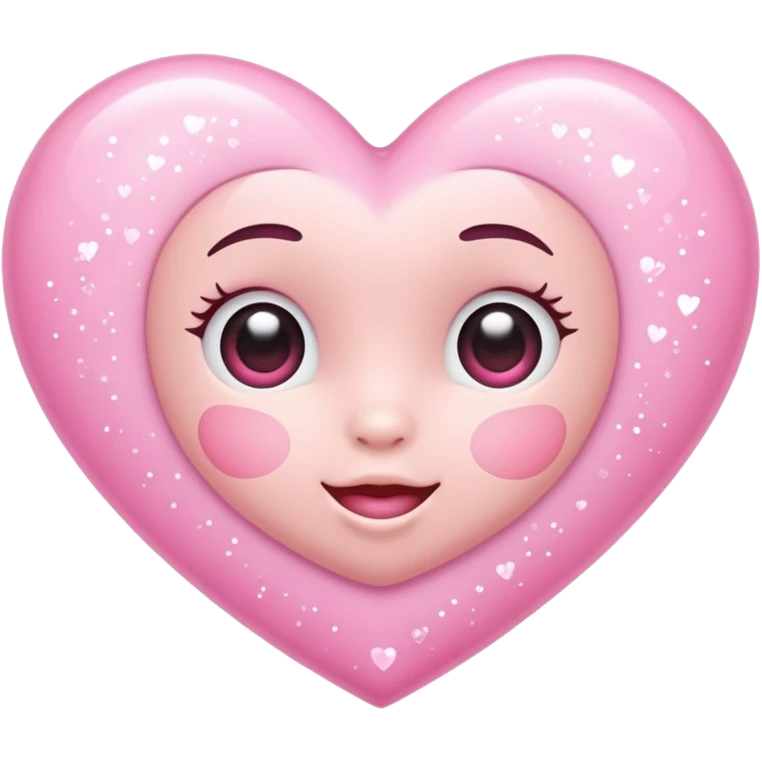 Baby pink heart with sparkle emoji