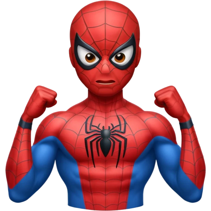 emoji de spiderman haciendo gimnasio  emoji