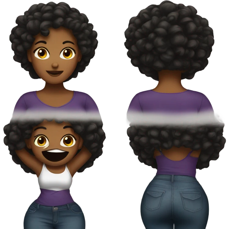 Curvy black woman emoji