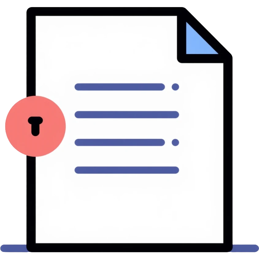 Document file icon with folded corner emoji