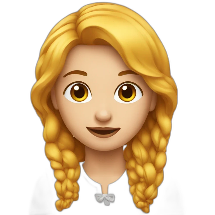 Meisje met taalgebruik emoji