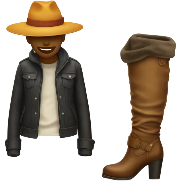 hat with boots emoji