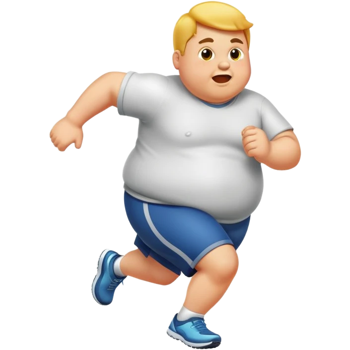 Fat boy running  emoji