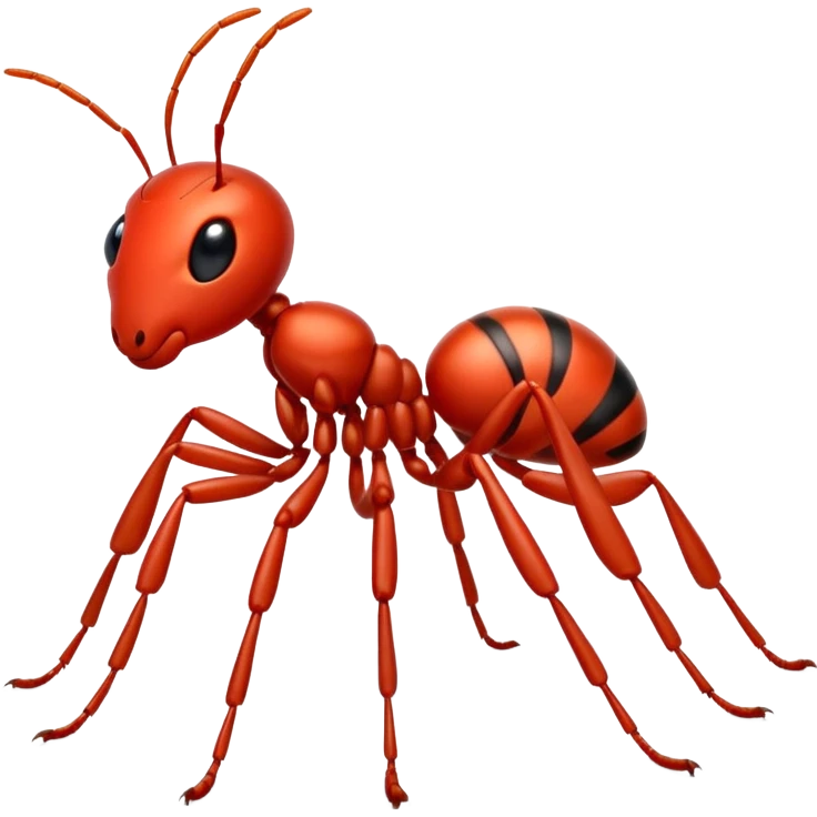 Red ant cartoon style emoji