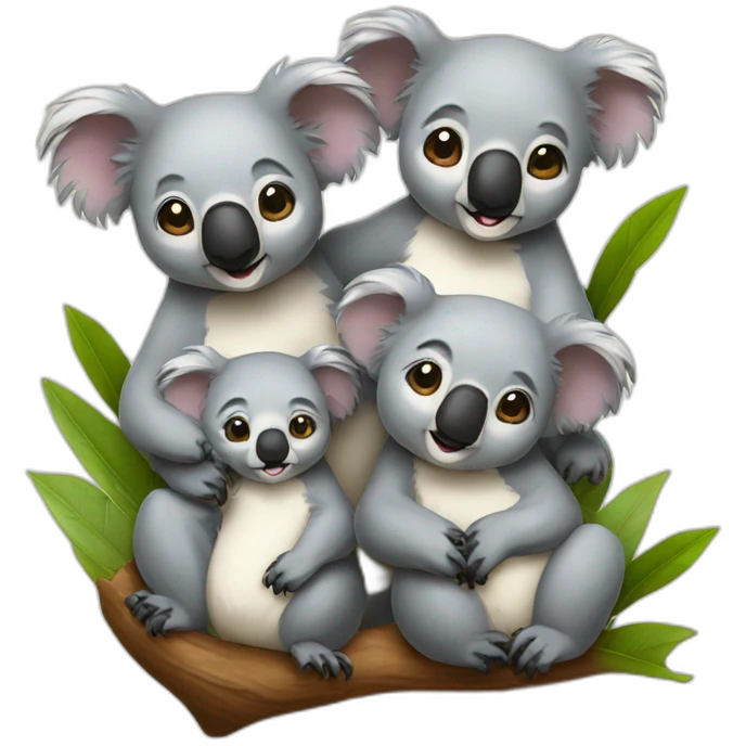 koalas family emoji