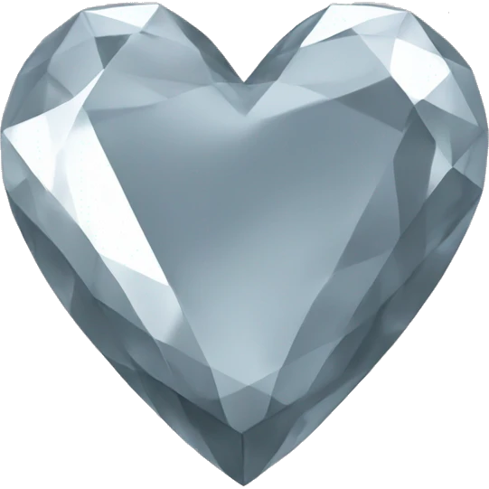 silver dimond heart  emoji