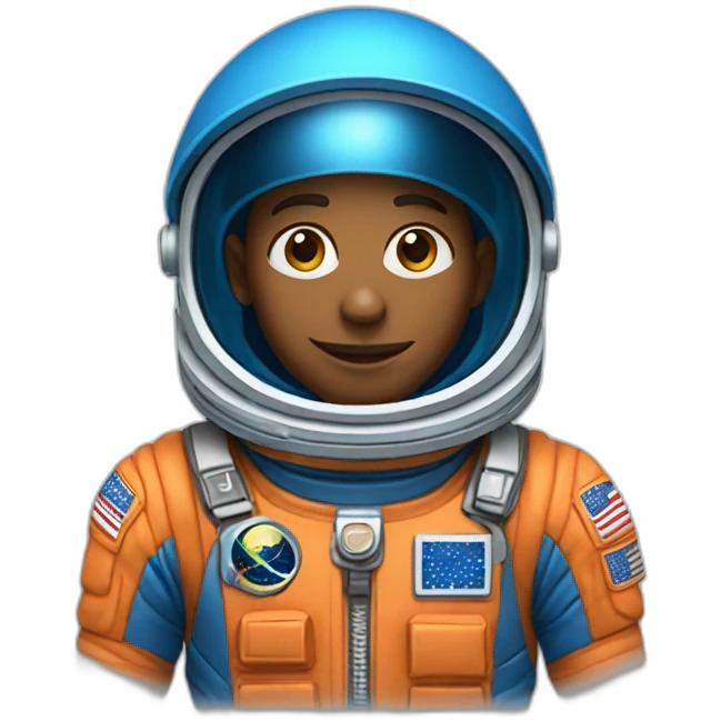 Space explorer with blue spacesuit emoji