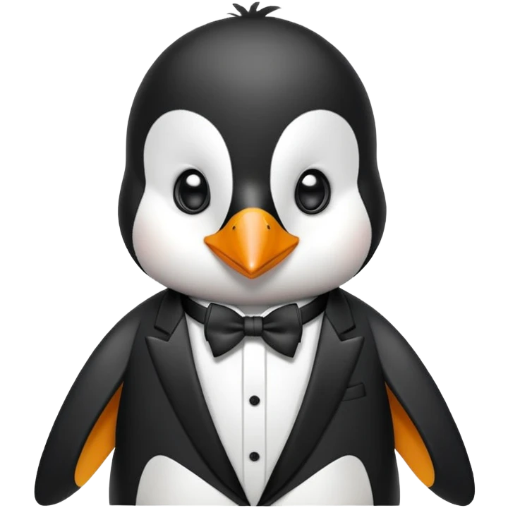 Penguin with a fit emoji