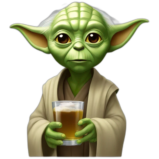 Maître yoda drinks emoji