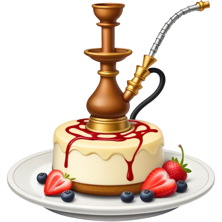 a hookah with a cheesecake emoji