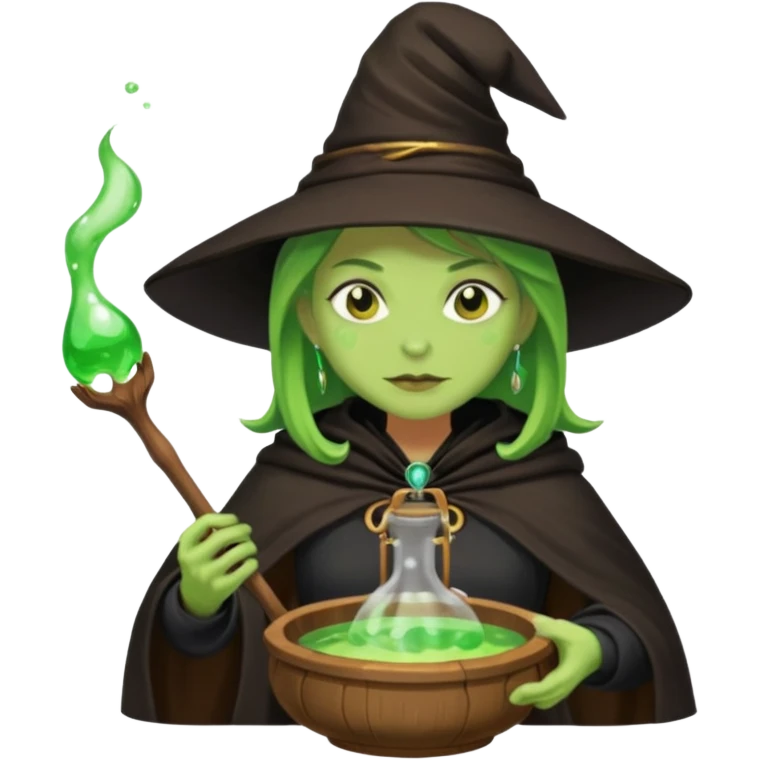 green witch cooking potion emoji
