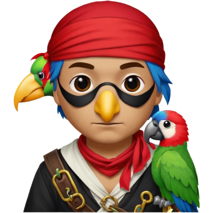 pirate and parrot emoji