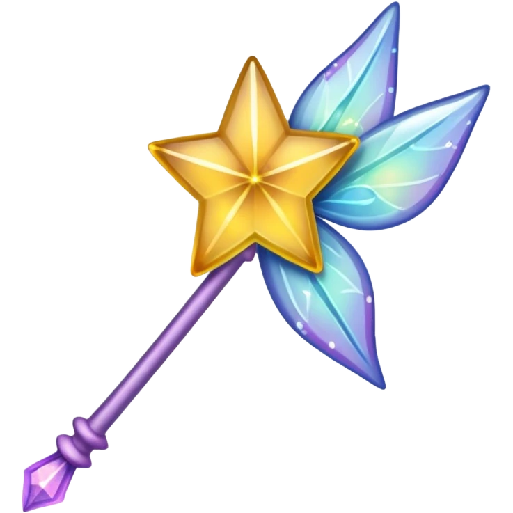 Fairy wand with magic emoji
