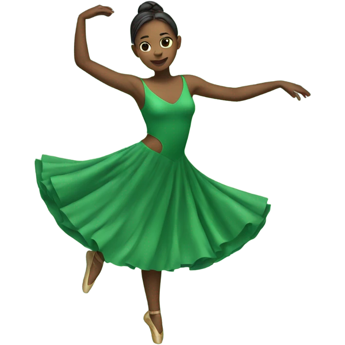 Dancer with green dress emoji