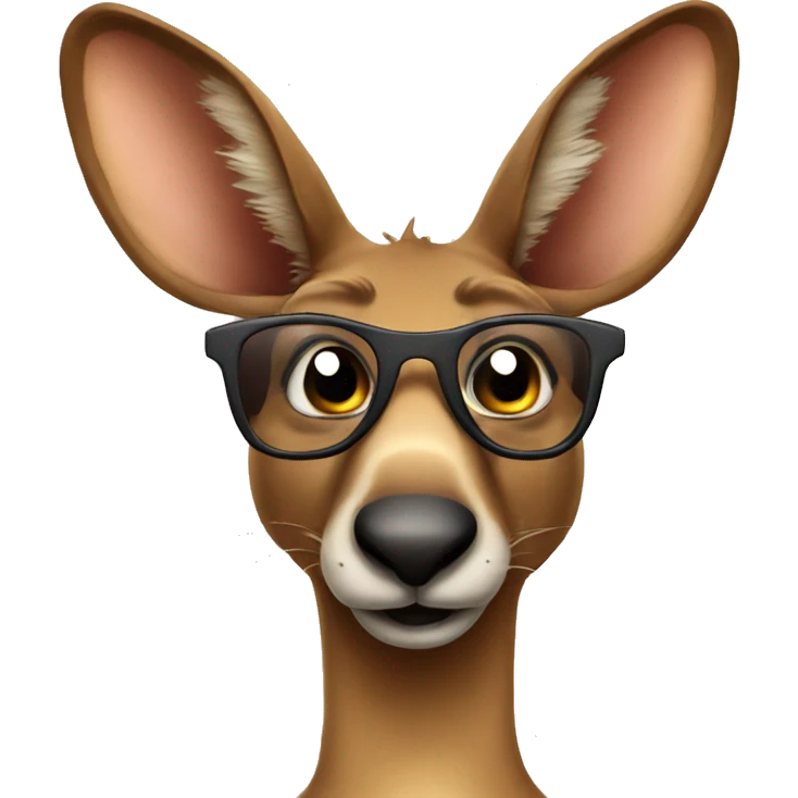 Roo with galsses emoji
