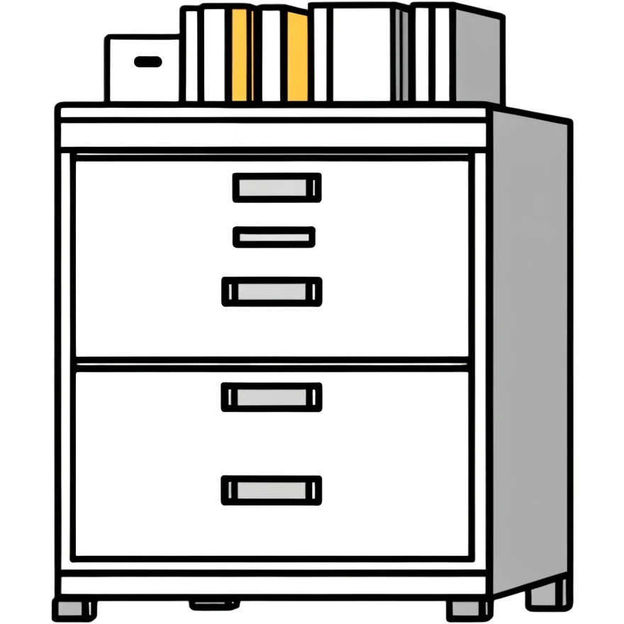 file cabinet with documents emoji