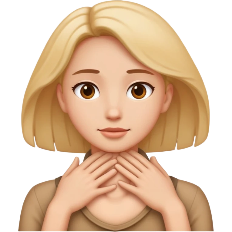 person with hands around neck  emoji