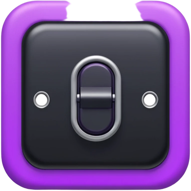 switch on toggle in black and purple emoji