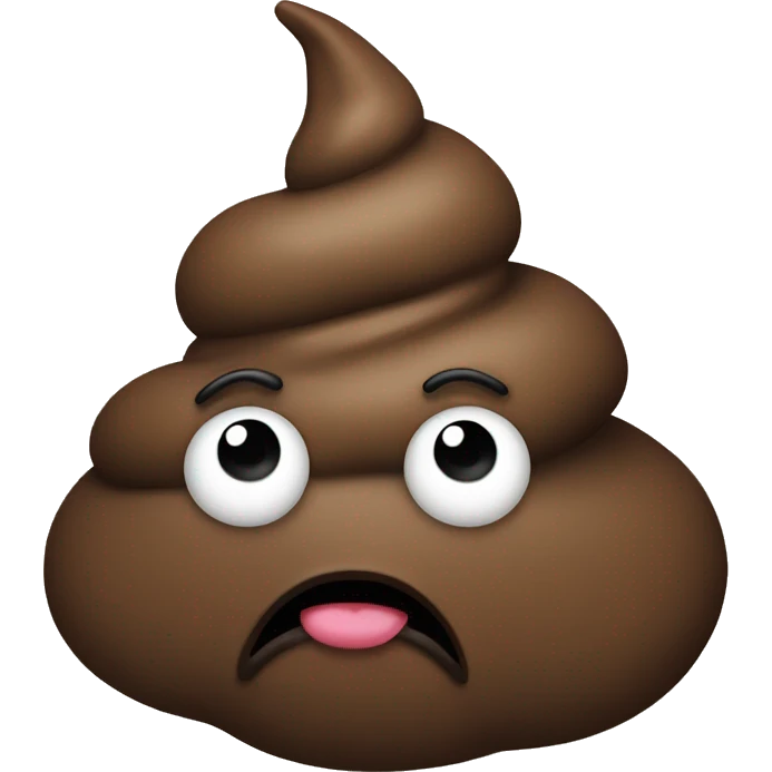Funny looking poop emoji