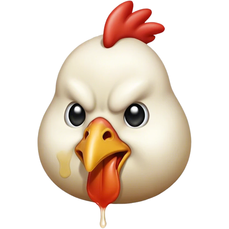 Chicken head vomit emoji