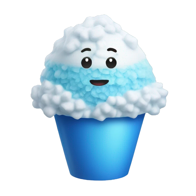 blue shaved ice emoji
