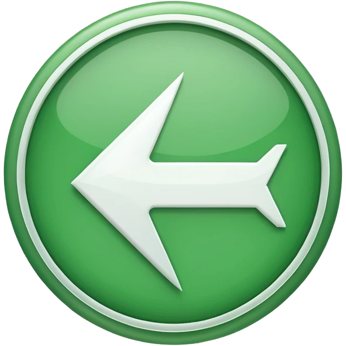 circulo verde con una flecha blanca dentro emoji