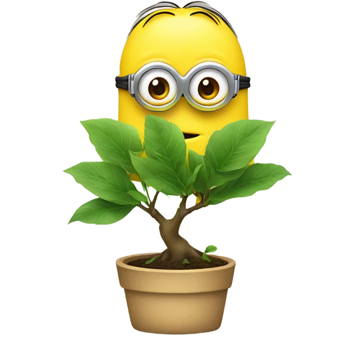 minion with tree emoji