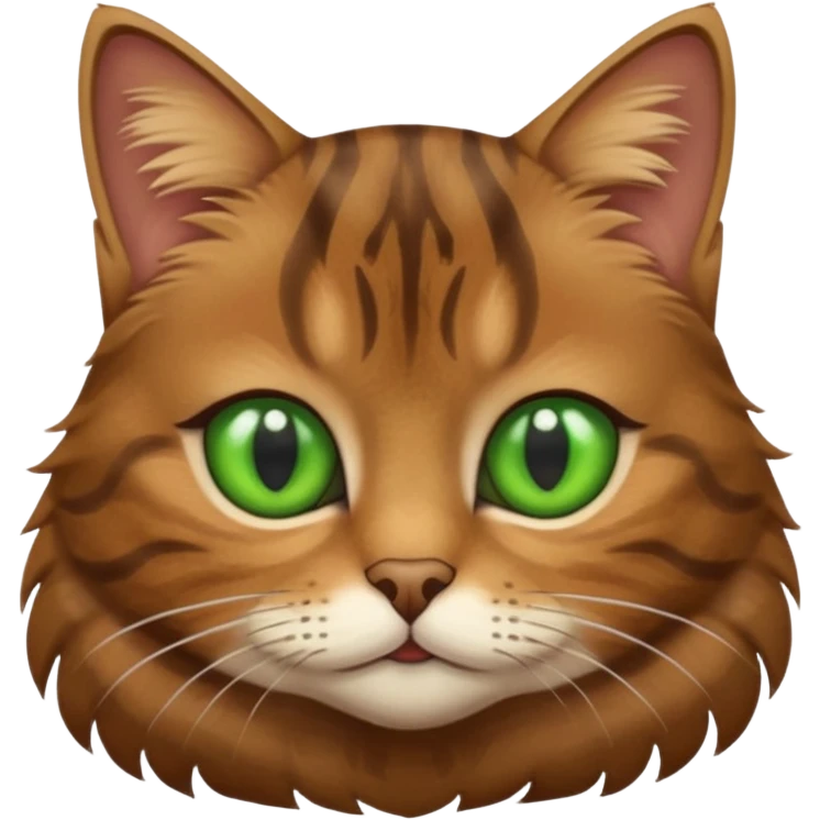 brown tabby cat with green eyes emoji