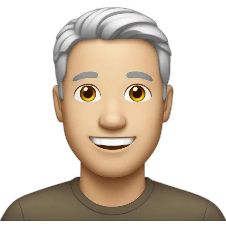 a white man smiling emoji