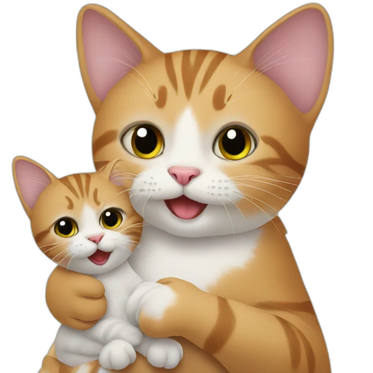 cat with baby emoji