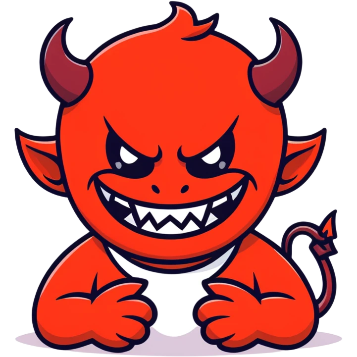 smirking devil emoji