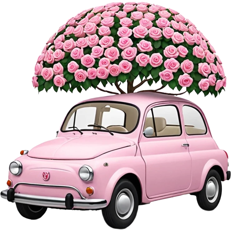 Машина доставки цветов с пионом на кузове  emoji