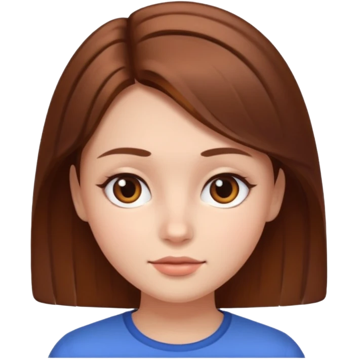 a girl with square face emoji