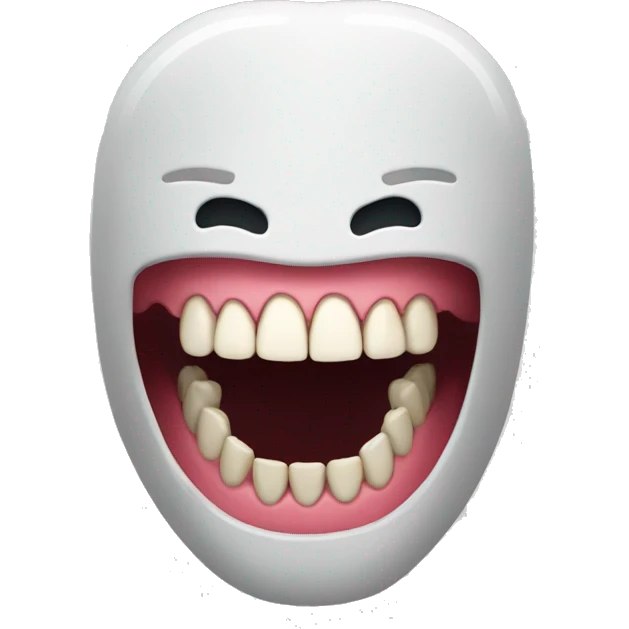 teeth no face emoji