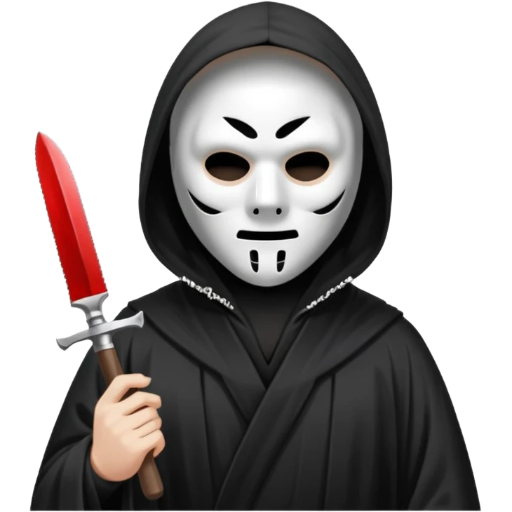 Create a ghostface scream emoji