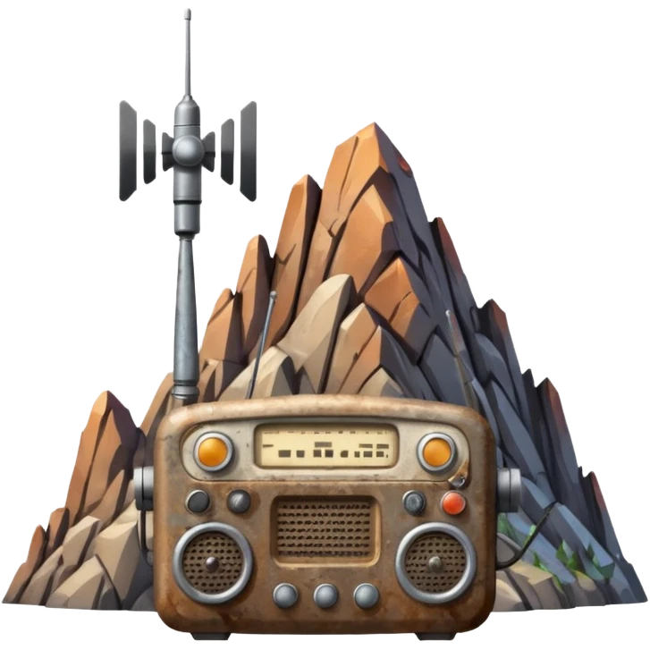radio over a mountain emoji