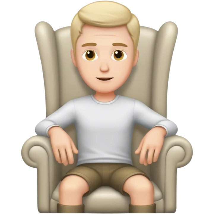 white guy sitting on a chair  emoji