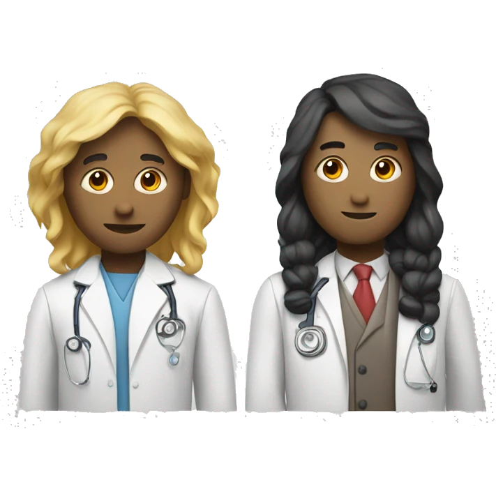 It has a half-robot appearance and a half-doctor appearance. emoji