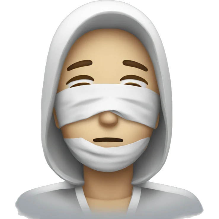 person pretending to be sick emoji