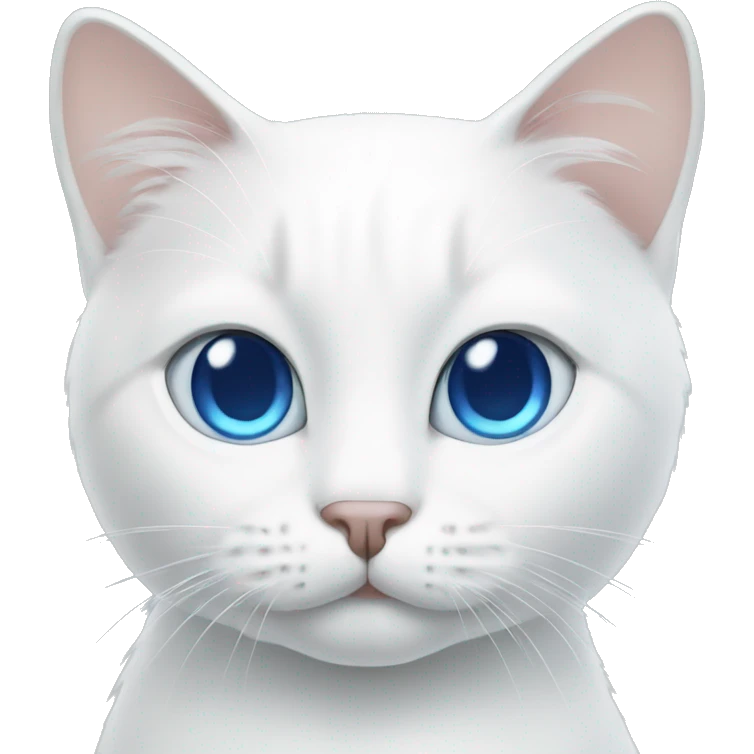 White cat with blue eyes emoji