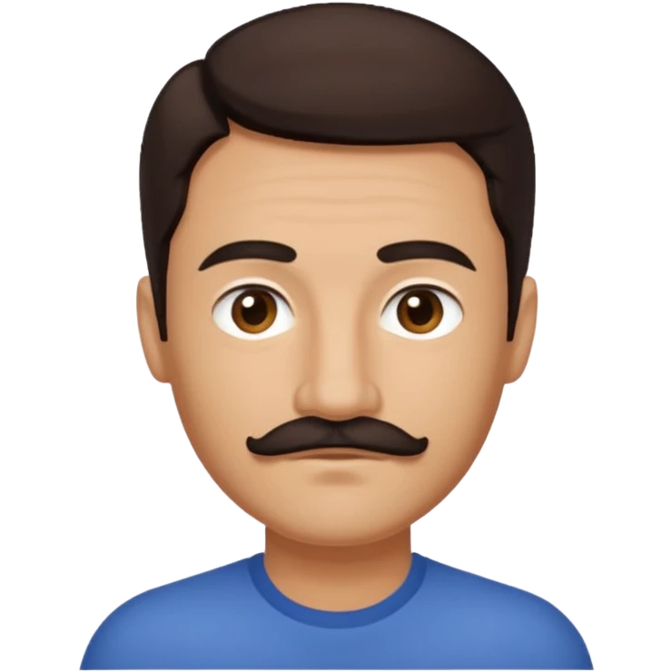 Marcus Patrick (b.1974) with dark brown hair and thin mustache emoji
