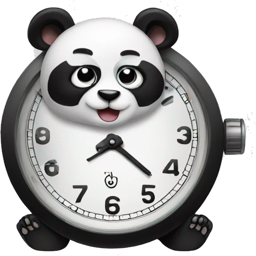 panda with watch emoji