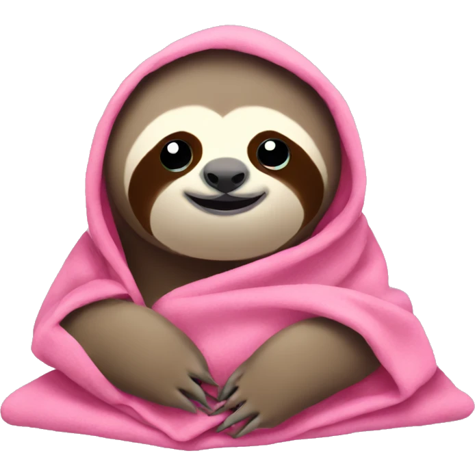 Sloth with pink blanket  emoji