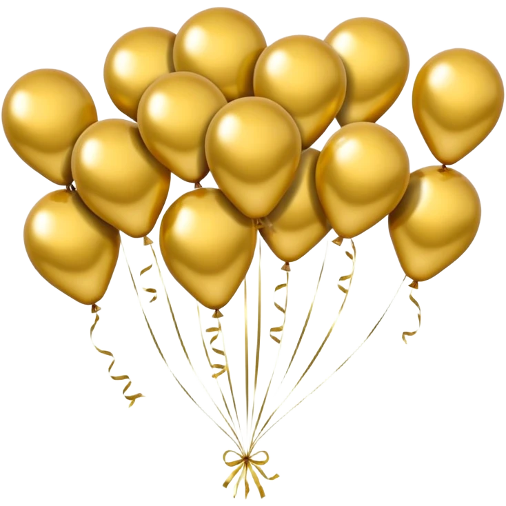20 number in gold balloons emoji