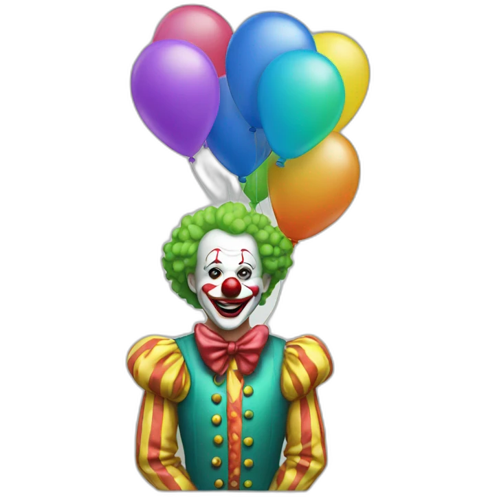 clown popping balloons emoji