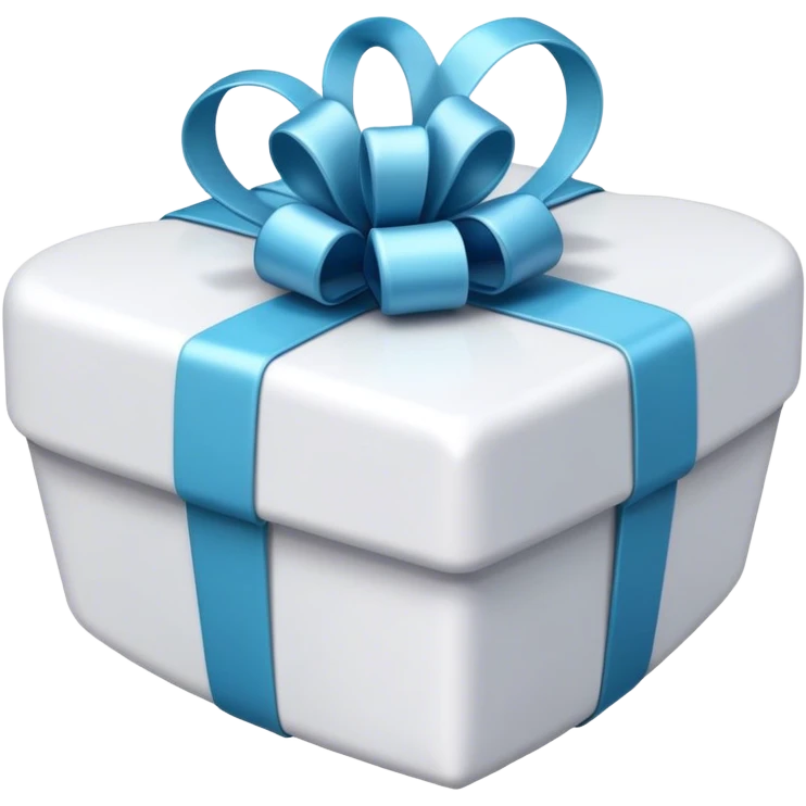 White heart as a gift emoji