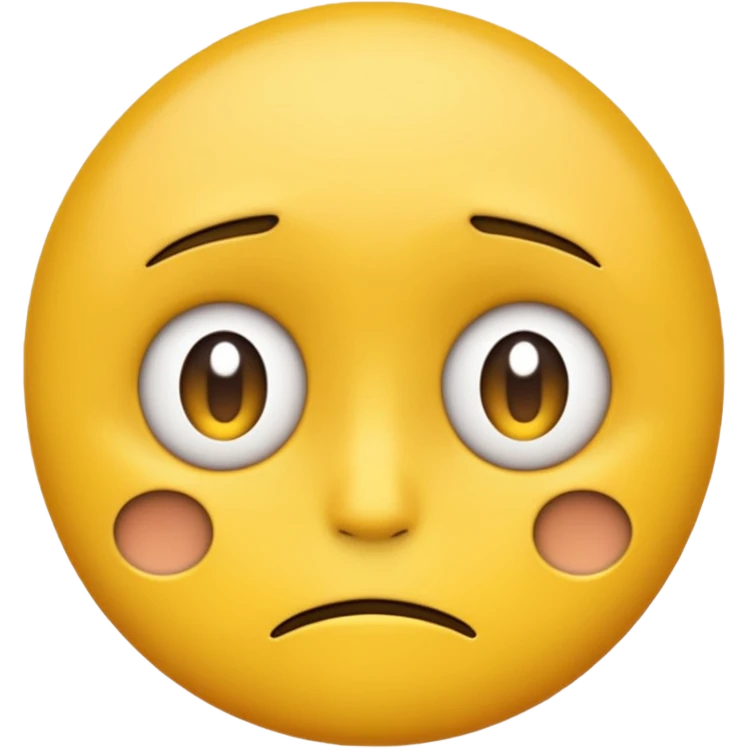 Sober yellow emoji face emoji