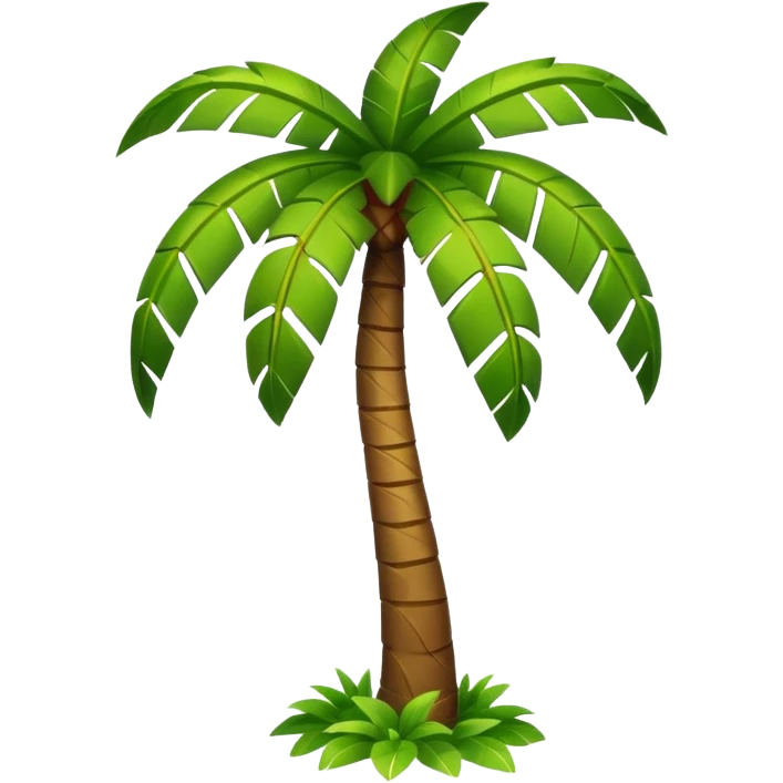 Toony Palm Tree: flat body leafs no floor emoji